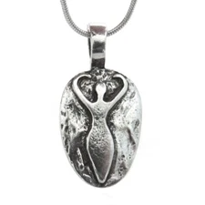 NEW Goddess Pendant w/ Chain 1.5" Pewter Amulets of Avalon by Deva Designs