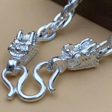 Pure 999 Fine Silver Chain Men Women 3.6mm Twist Singapore Link Rope Necklace