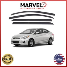 Out-Channel Window Vent Visor Rain Guard Deflectors for Hyundai Accent 2011-2017
