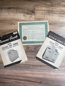 Montgomery Ward Gas Range Owners Guide/Parts List Vintage