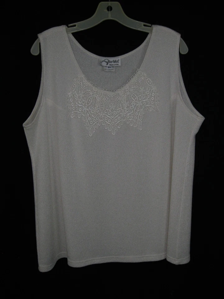 NUEVO CON ETIQUETAS Alachka 3 Piezas Madre de la Novia Falda, Tanque, Conjunto de Chaqueta Blanco 2X EE. UU.! Foto 2 de 4