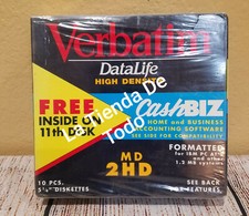 VTG 1992 SEALED 11 HD FLOPPY DISKETTES 1.2MB 5-1/4" FITS VERBATIM IBM SYS READ