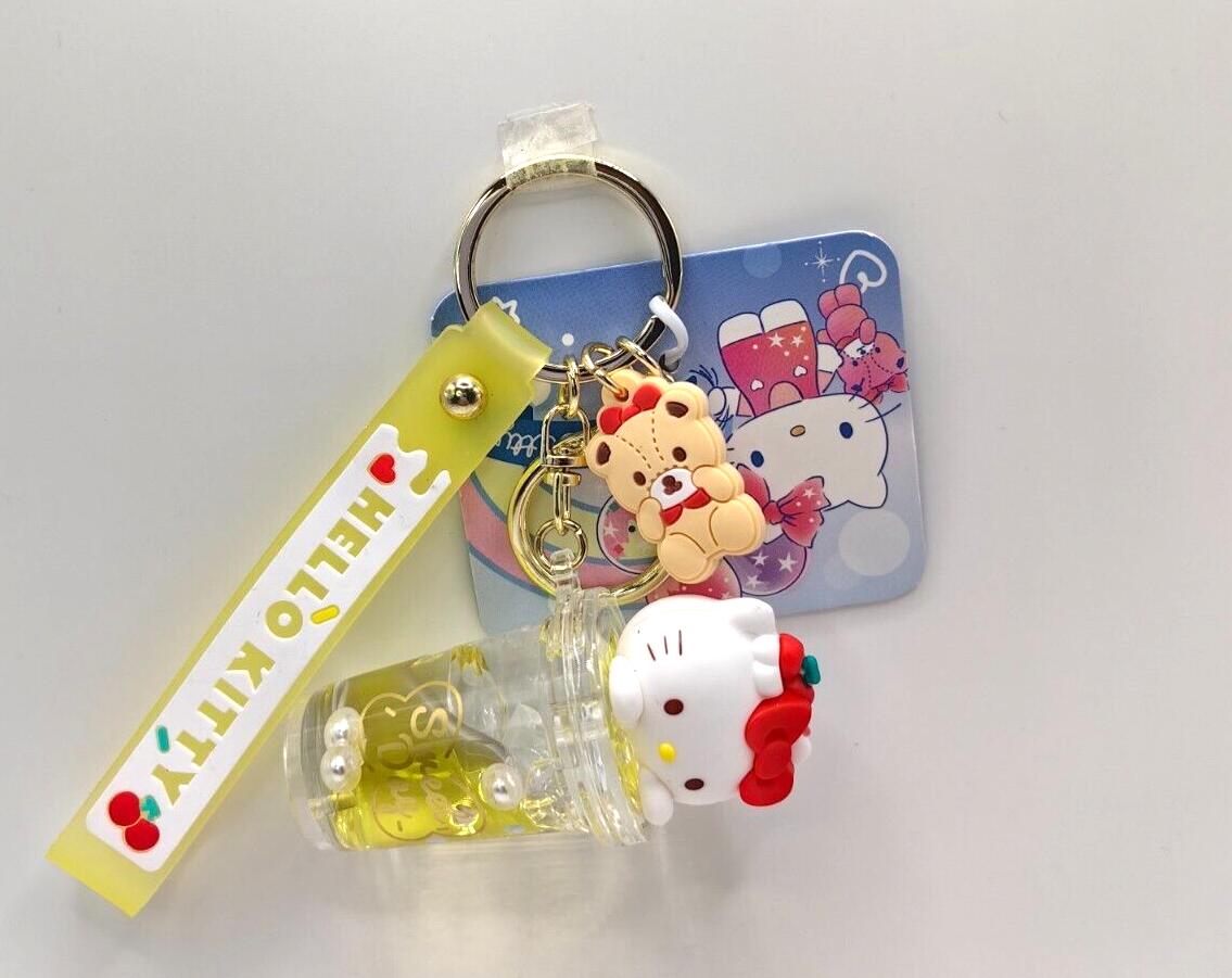 Sanrio - Hello Kitty Boba Milk Tea Liquid Keychain Shaker Sanrio - Hello Kitty Boba Milk Tea Liquid Keychain Shaker