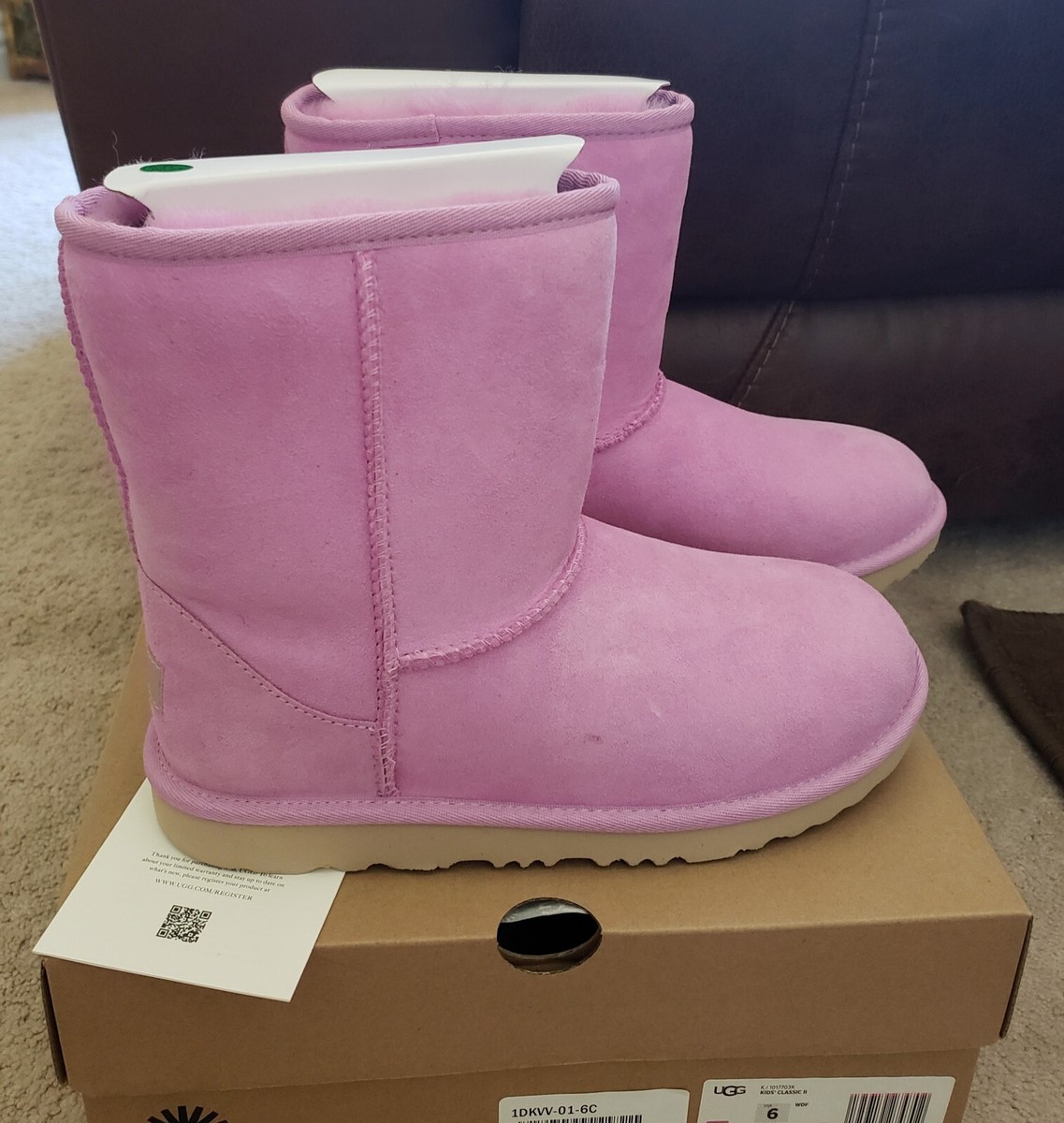 NIB UGG CLASSIC II BOOT Wildflower BOOTS Kids Size fits Women