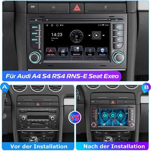 DAB+ Carplay 2+32G Android 13 Autoradio GPS WIFI Für Audi A4 S4 RS4 B6 B7 RNS-E - Bild 5 von 15