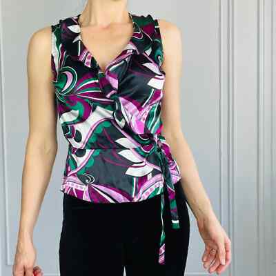 Y2k blouse psychedelic print