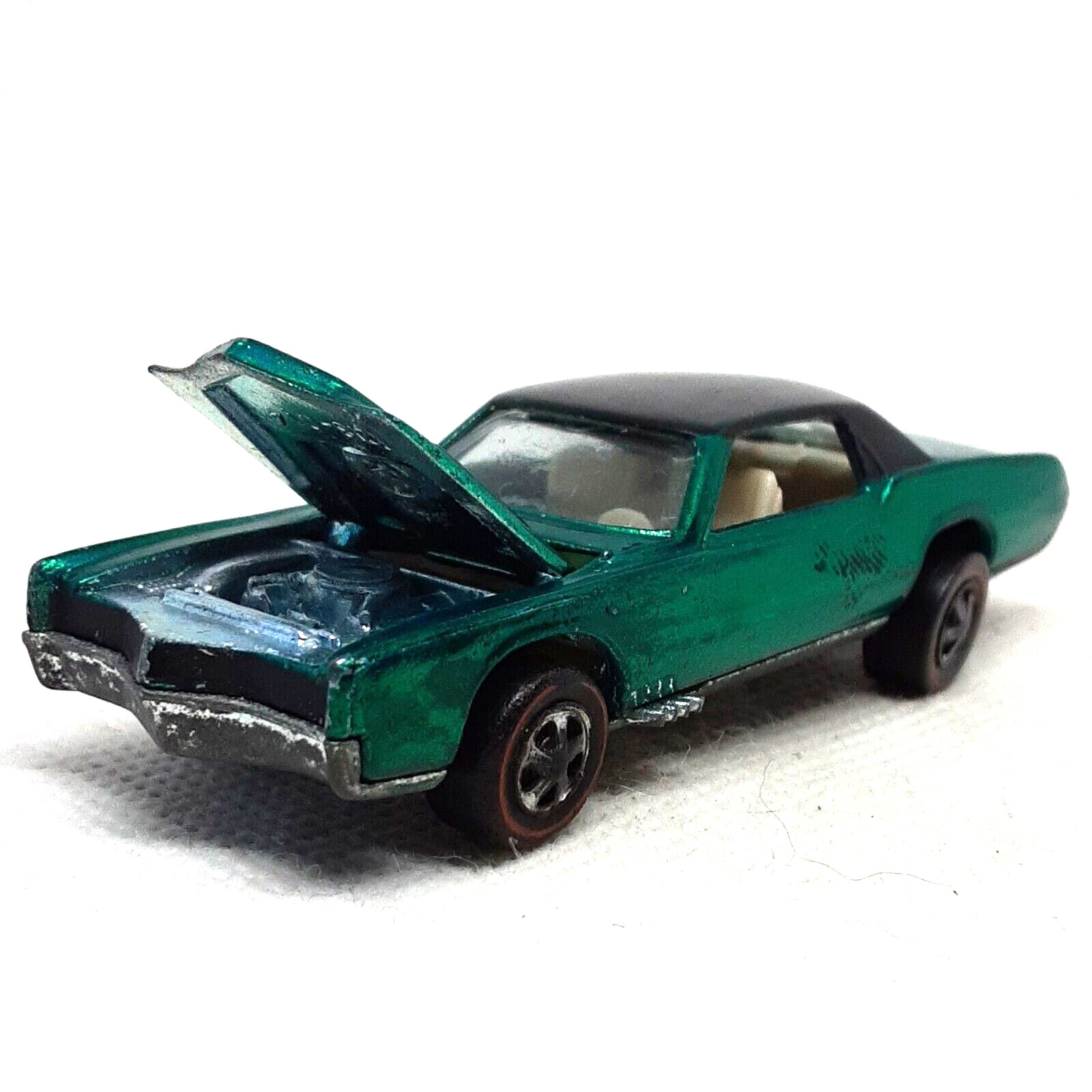 Hot Wheels Redline Custom Eldorado Car 1968 Aqua White Int. Made In U.S.A.