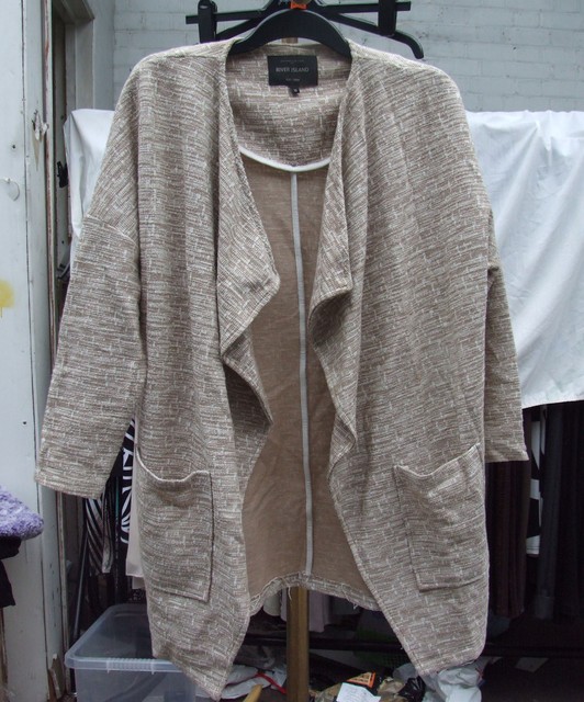 beige waterfall cardigan