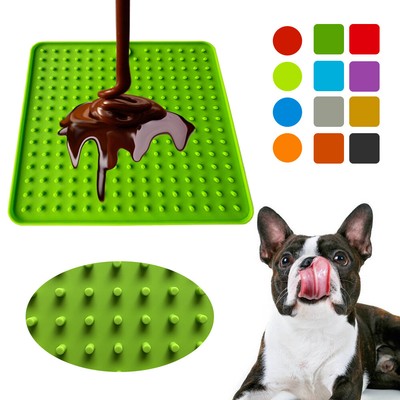 Pet Lick Food Mat Dog Cat Licky Treat Slow Feeder Boredom ...