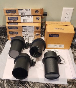 Progress Outdoor Lighting P5234-31 QTY 5 & P8667-31 Mounting Stems Qty 5 NEW