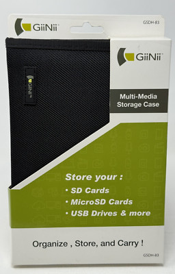 GiiNii Multi-Media Storage Case for SD Cards MicroSD Cards USB Zip Drives