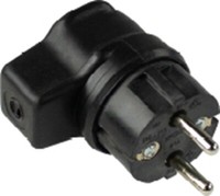 As-Schwabe 62207 | Vollgummi-Winkelstecker, Schwarz