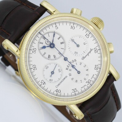 CHRONOSWISS KAIROS VALJOUX CAL.72 CHRONOGRAPH UHR CH7221 LIMITED 500 GOLD 18K
