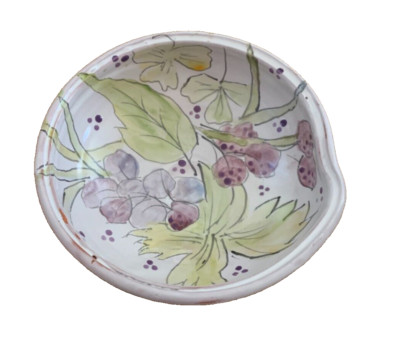 Fruit Sauce Dessert Bowl Nami Purple Berry Berries Green Leaves