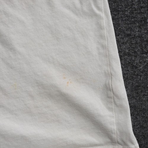 Vans Peanuts Snoopy Woodstock Tshirt YOUTH Size Large White Logo Spellout STAINS - Picture 6 of 11