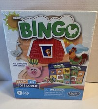 NIB Hasbro Bingo Ready Set Discover Farm Animals Kids Game 2-4 Players Ages 3 