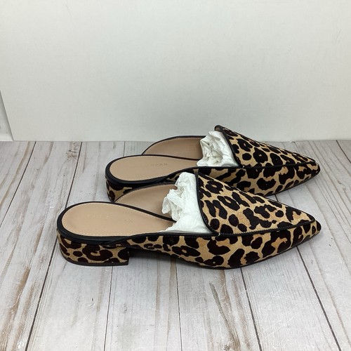 Cole Haan Piper Leopard Print Calf Hair Mules Size 9 B Slip On Dress Shoes - Picture 4 of 6