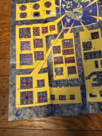 World of Dragon Warrior II (2) Map Poster Insert Video Game Nintendo NES Vintage