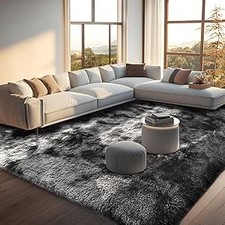 Untimaty Rugs Living Room - 160x230cm Dark Grey Large Rug for Living Room