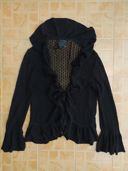 James coviello for anna sui lace mesh cardigan