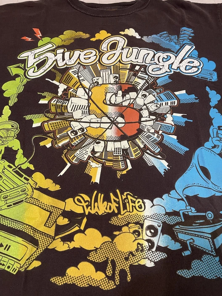 5IVE Jungle & Co Mens Short Sleeve T-shirt Kings City Walk Of Life 3XL Brown* - Image 4 of 4