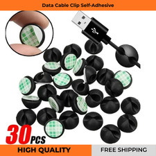 Car USB Data Cable Clips Tidy Cable organiser Self Adhesive Cord Wire Holder