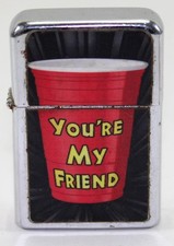 Vintage Victor &ldquo;You&rsquo;re My Friend&rdquo; Cigarette Lighter ~ Not Zippo