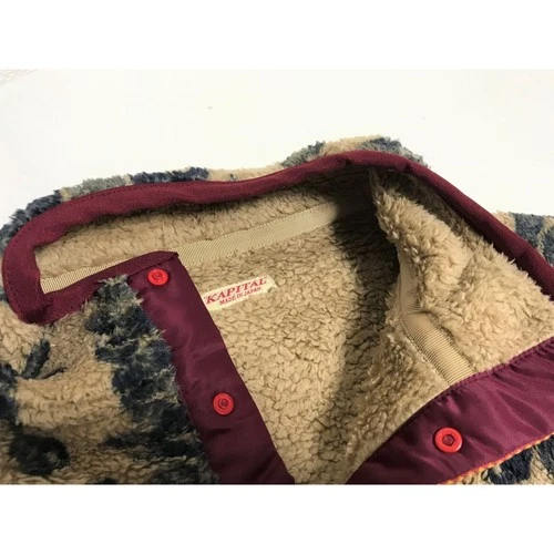KAPITAL damask light fleece blouson beige snap t pullover 4 image 5