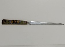 tagliacarte con decorazione in smalto cloisonné sul manico Vintage anni 80