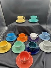 22 Piece Fiesta Coffee And Tea Cup Sets