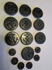 WW2 U.S. Navy Pea Coat Authentic Black Uniform Buttons Set of 16 — photo 2