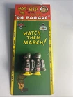 Marx Hap and Hop Vintage Army Wind Up Marching Men and Ramp 1950-1960's Game Toy