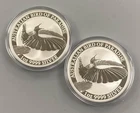 2 2018 P Australian 1ozt .9999 Silver $1 Bird of Paradise Coins w/orig caps  778