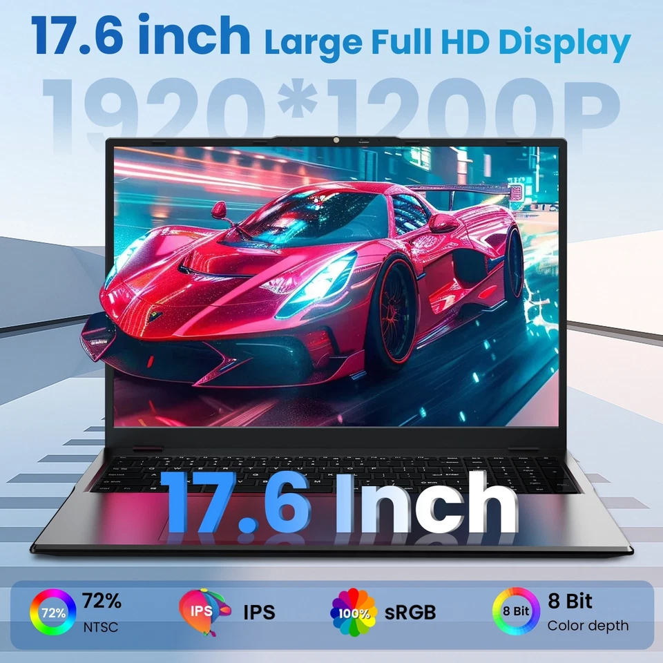 Nueva Laptop 2025 Jumper 17.6" FHD Intel Alder Lake N95 640GB SSD Win11 Office 365 Foto 2 de 4