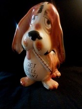 Maceta de cerámica para decoración del hogar Rubén Japón Get Well Soon, Sweet Basset Hound.