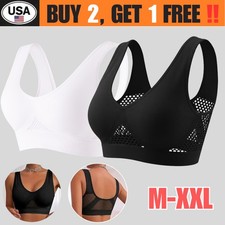 Sports Bra Padded Women Crop Top Running Yoga Fitness Sport Seamless Vest Tank