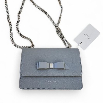 New with Tag - Grey Leather Bow Ted Baker Crossboby Shoulder Bag