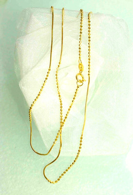 42,5 cm Halskette 750 Gelbgold 18KT Goldkette *Schlange-Kugel* Damenkette W O W