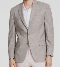 Michael Kors Men's Beige Textured Classic Fit Sport Coat Suit Jacket Size 40R