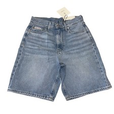 NWT Calvin Klein Light Wash Blue Denim Bermuda Short Women's Size 25