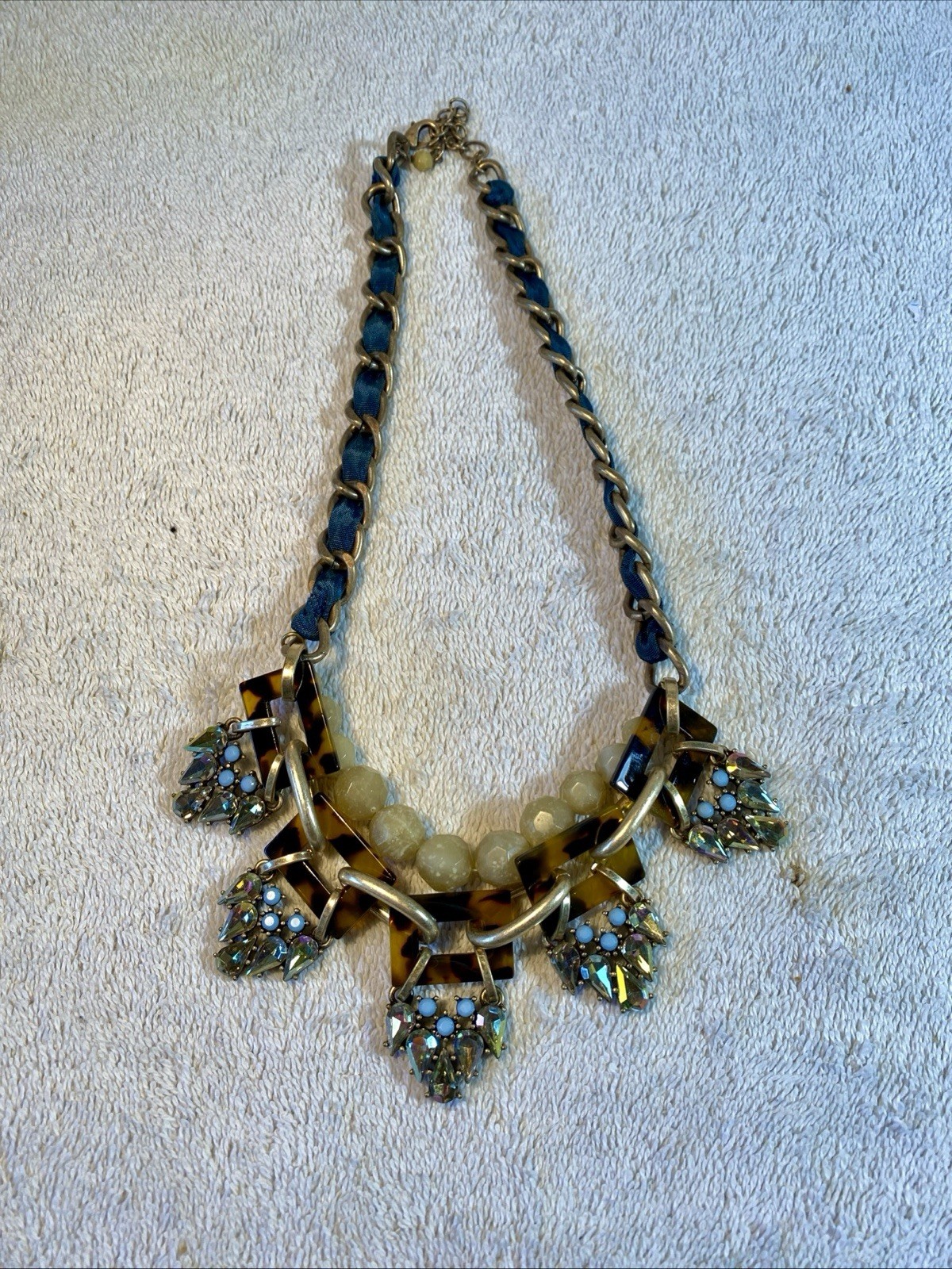 Vintage “Statement” Rhinestone/Tortoise Shell Ant… - image 10