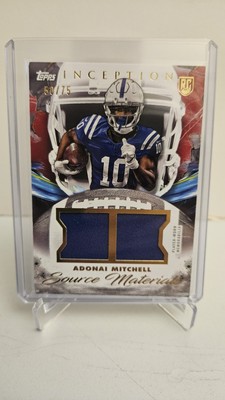 2024 Topps Inception Source Material Relic Adonai Mitchell /75