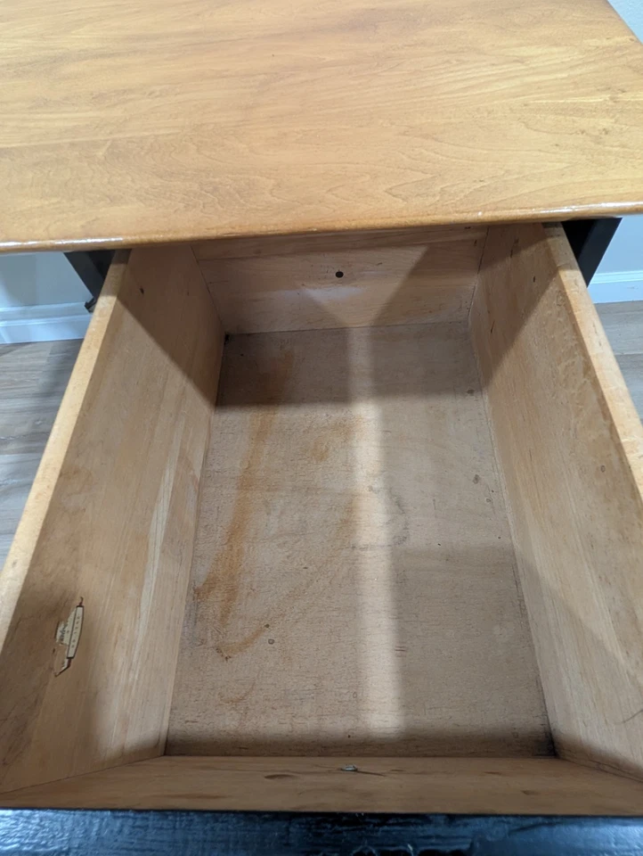 Escritorio de escritor Paul McCobb #1560 negro y rubio - Grupo de planificadores de Winchendon Foto 4 de 4