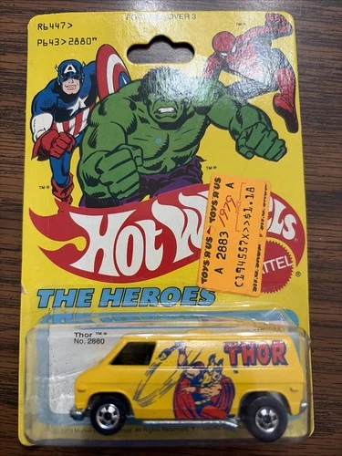 Rare Vintage 1977 Hot Wheels The Heros Thor On Card