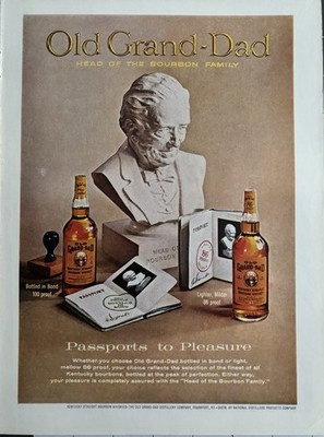 1962 Old Grand Dad Original Vintage Advertisement Bourbon Whisky Print Ad