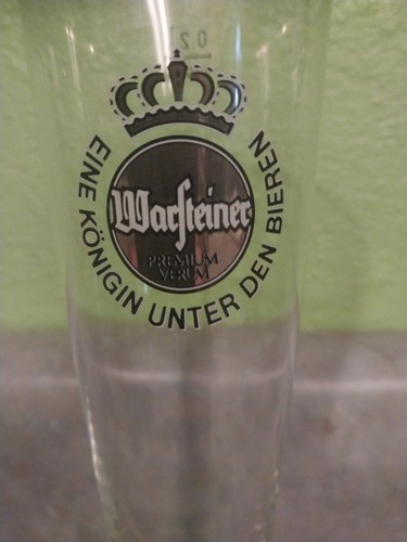 Vaso de cerveza alemán Warsteiner vintage 0,2 L - Imagen 2 de 8