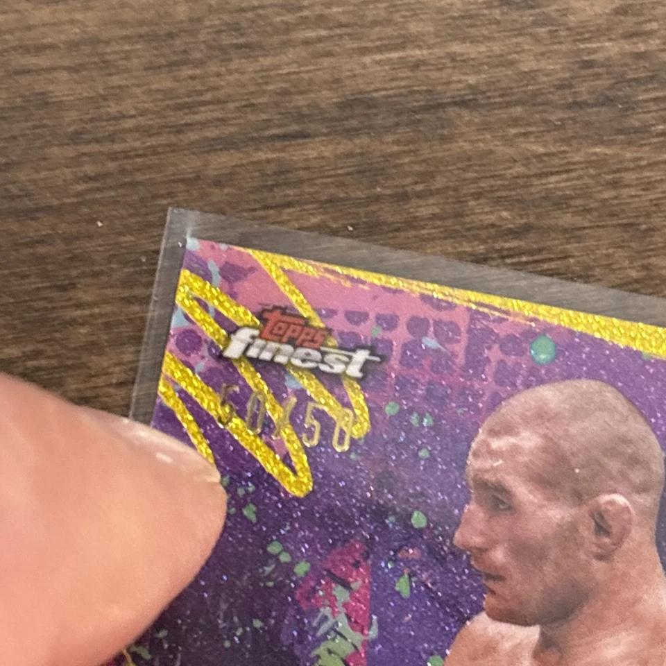 Topps Finest UFC Sean Strickland Chaos Gold Numbered Bookend 50/50 - Image 3 of 3