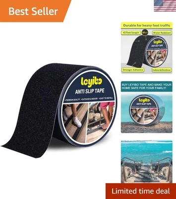 Anti Slip Tape, 4 Inch x 42 Ft Grip Tape for Stairs Outdoor/Indoor, Waterproof N