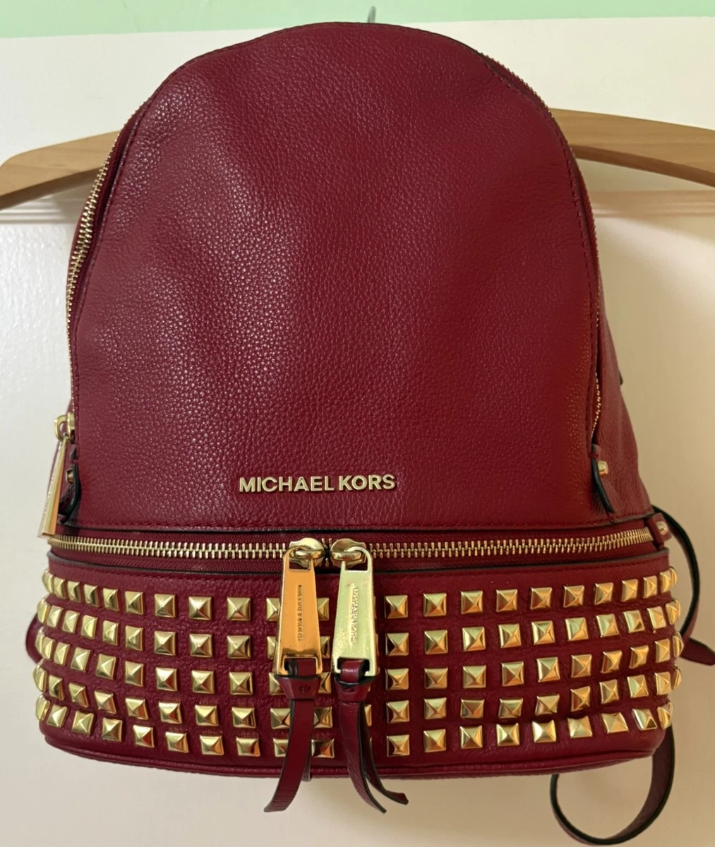 Michael Kors Rhea Zip Red Vegan Leather Handbag Backpack, NWT, MSRP $298 Michael Kors Rhea Backpack Red Bags & Handbags for Women for  main image 3