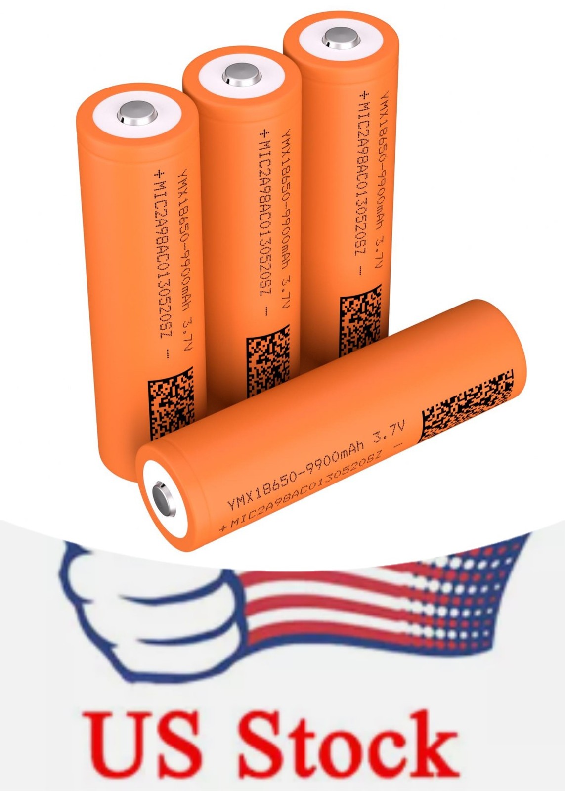 2/4Pack 3.7Volt Rechargeable Batteries High Capacity 9900 mAh Free Shipping